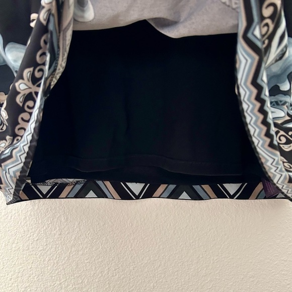 Hale Bob Emery Dress A-Line Sleeveless Stretch Blue Black White Gray Size Small - Picture 11 of 16